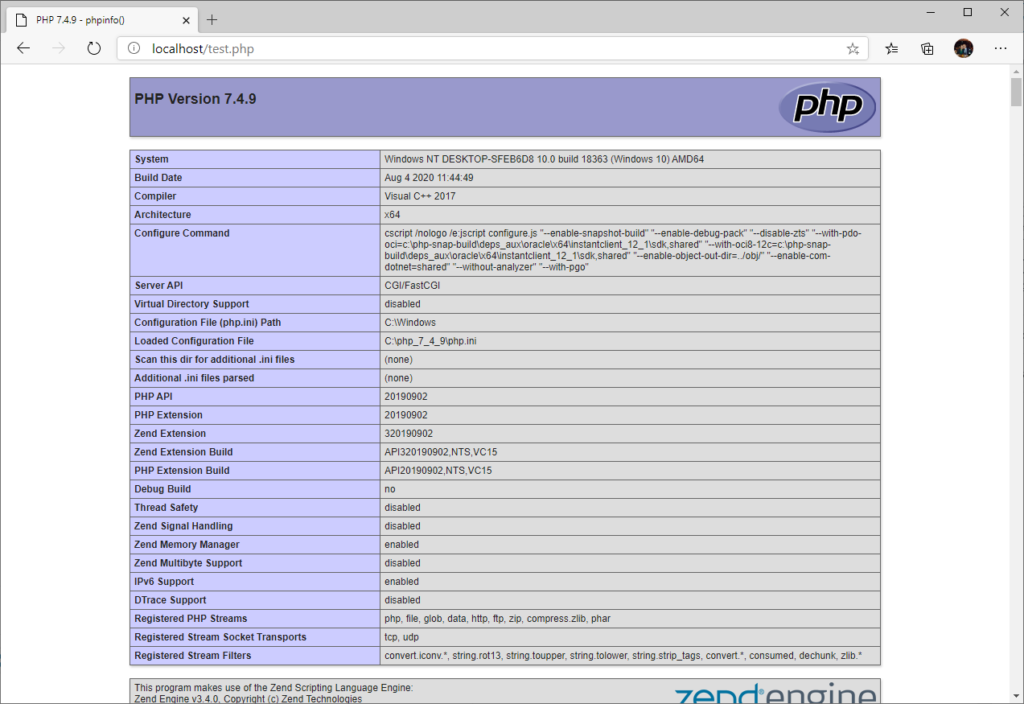 Your first PHP script!