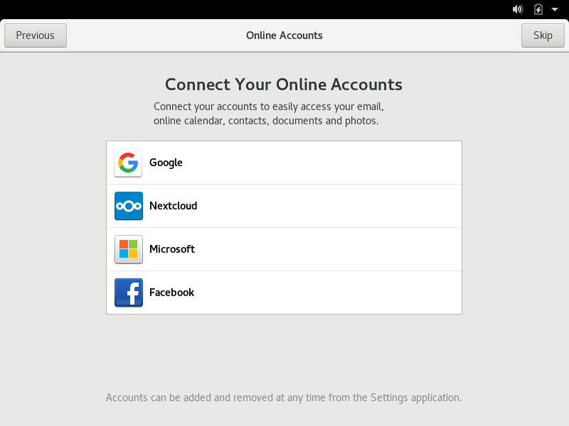 External account connection