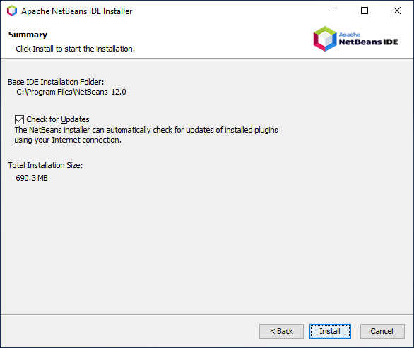 Quite ready to begin NetBeans Installation