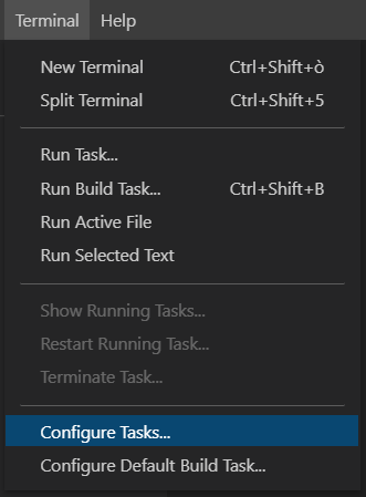 Configure a build task...