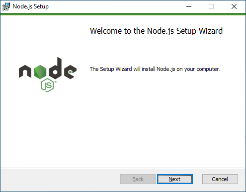 node.js setup