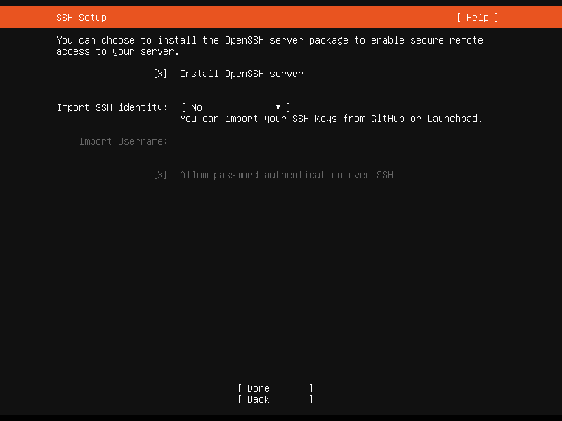 Ubuntu Server setup - Install OpenSSH