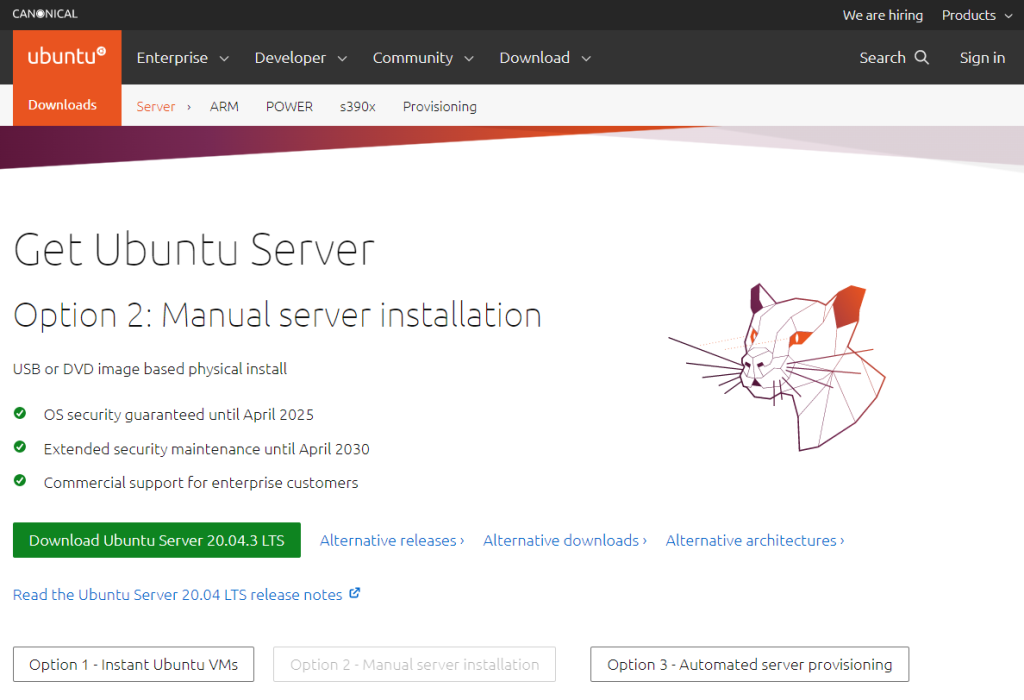 Dowload Ubuntu Server step 4