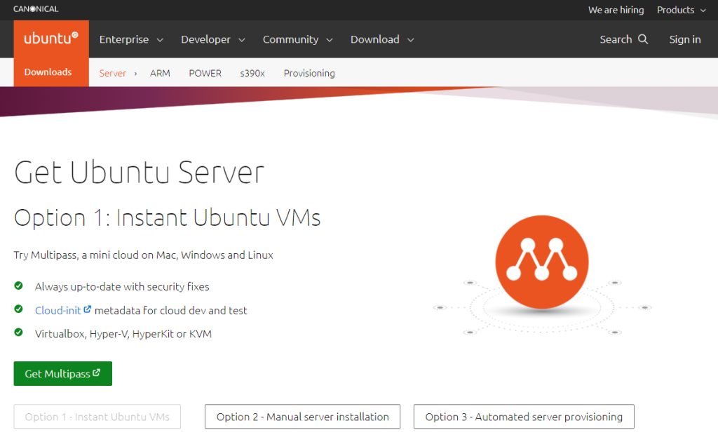 Dowload Ubuntu Server step 3